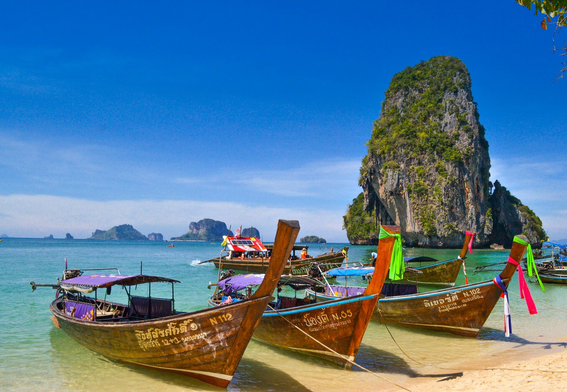 Thailand boote am Strand 