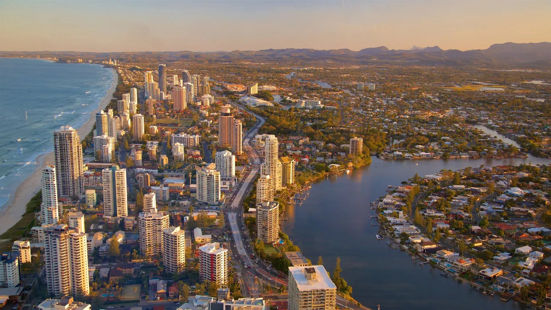 Skyline von der Gold Coast in Australien