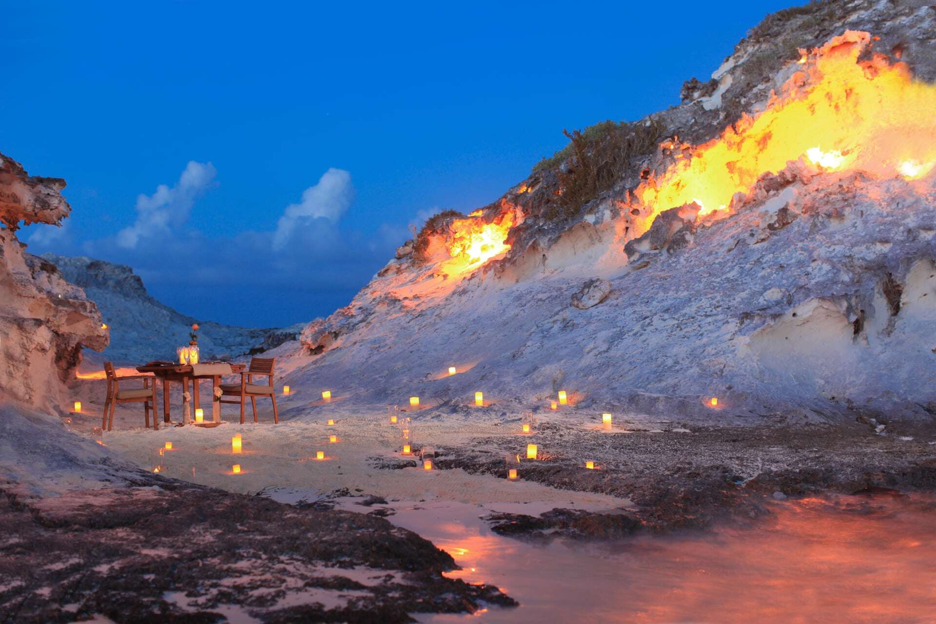 Musha Cay Private Island Familienluxusreisen TheFamilyProject Private Dinner