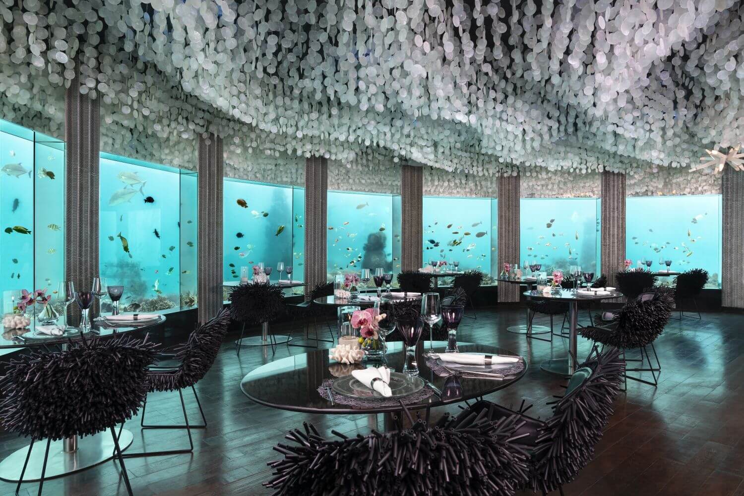 Niyama The Crescent Private Island Familienluxusreisen TheFamilyProject Underwater Restaurant