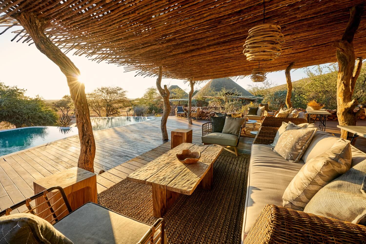 Tswalu Motse Safari Lodge Kalahari Familienluxusreisen TheFamilyProject Lounge