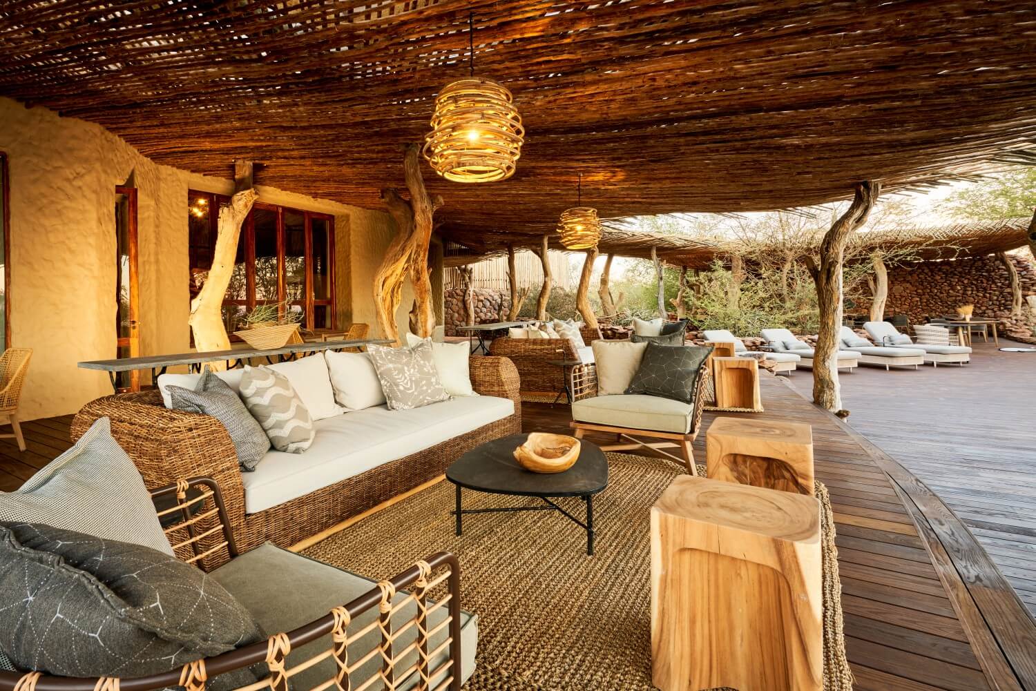 Tswalu Motse Safari Lodge Kalahari Familienluxusreisen TheFamilyProject Wohnbereich