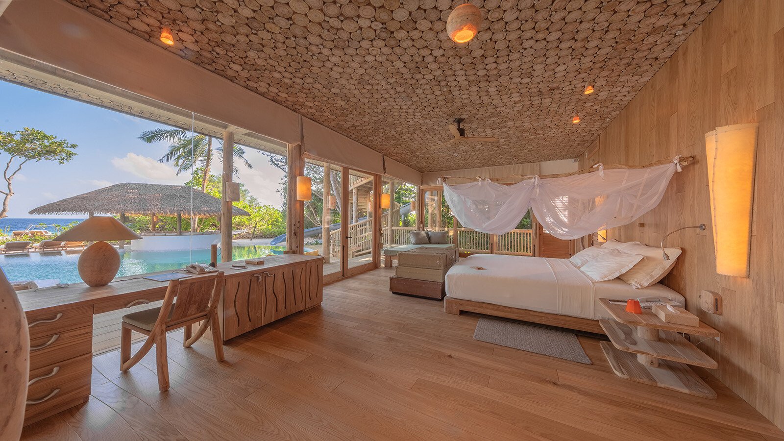 Villa 37 Soneva Fushi Familienluxusreisen TheFamilyProject Suite Ausblick