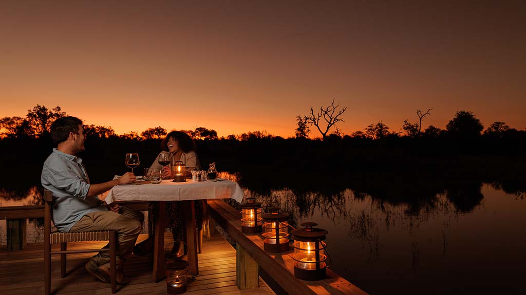 Waterside Lodge Privates Dinner mit Aussicht