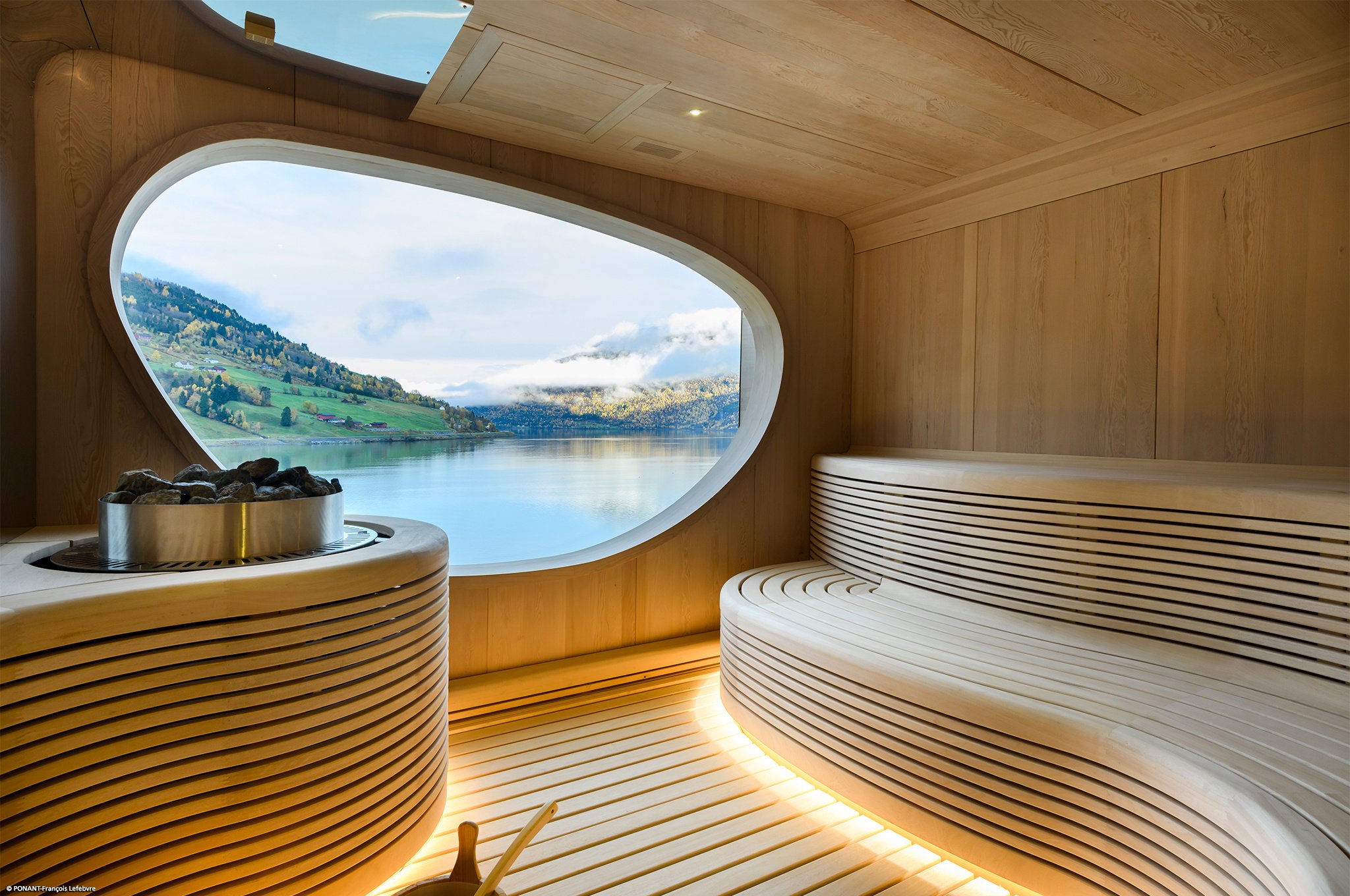 Le Champlain Ponant Cruise Familienluxusreisen TheFamilyProject Sauna