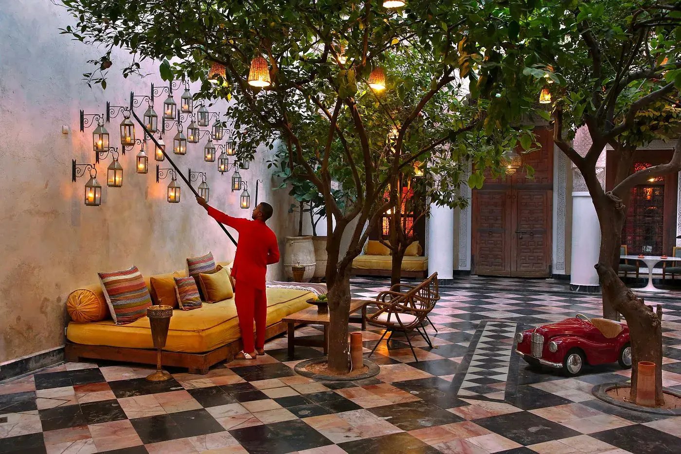 el fenn hotel marrakech marrakesch marokko afrika terrasse aussenbereich the family project luxus familie kinder reisen