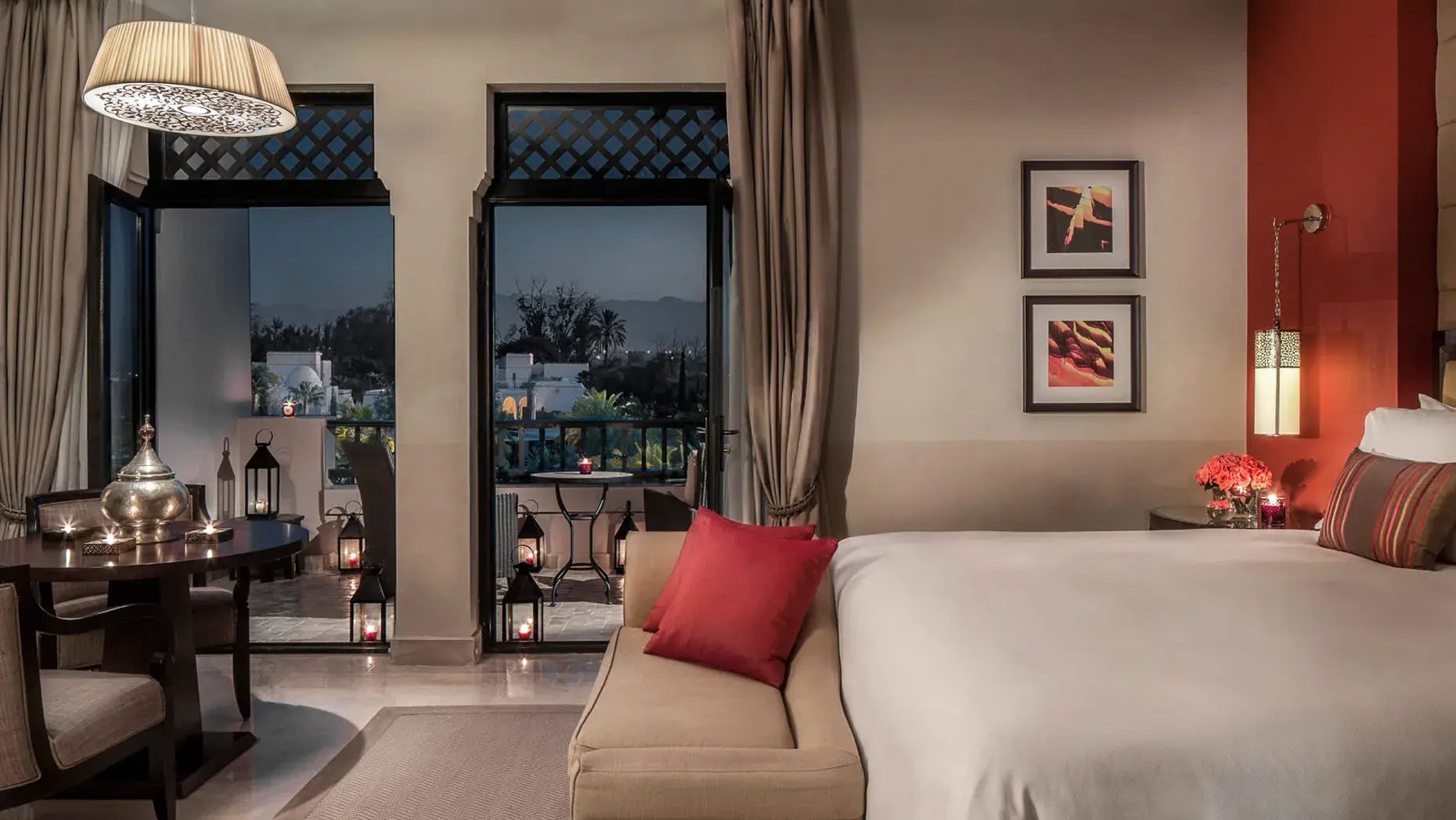 four seasons resort marrakech marrakesch marokko afrika terrasse ausblick luxus urlaub kinder the family project