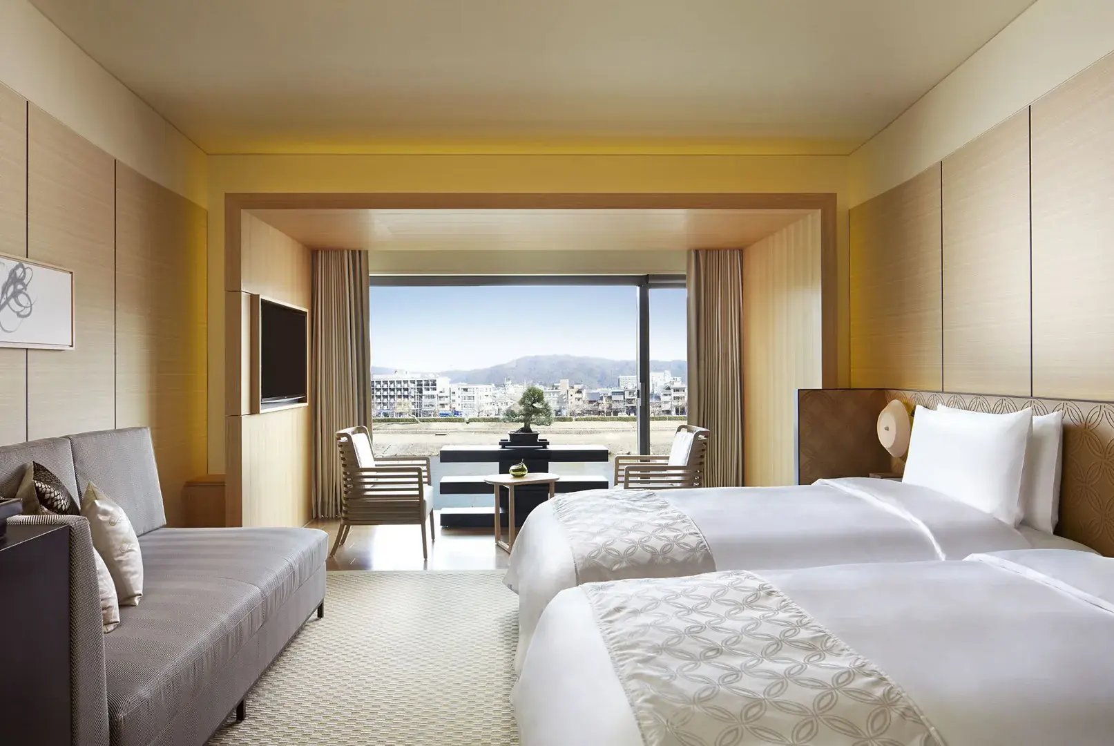 the ritz carlton kyoto japan unterkunft einzelbetten schlafzimmer the family project luxus reisen familie kinder