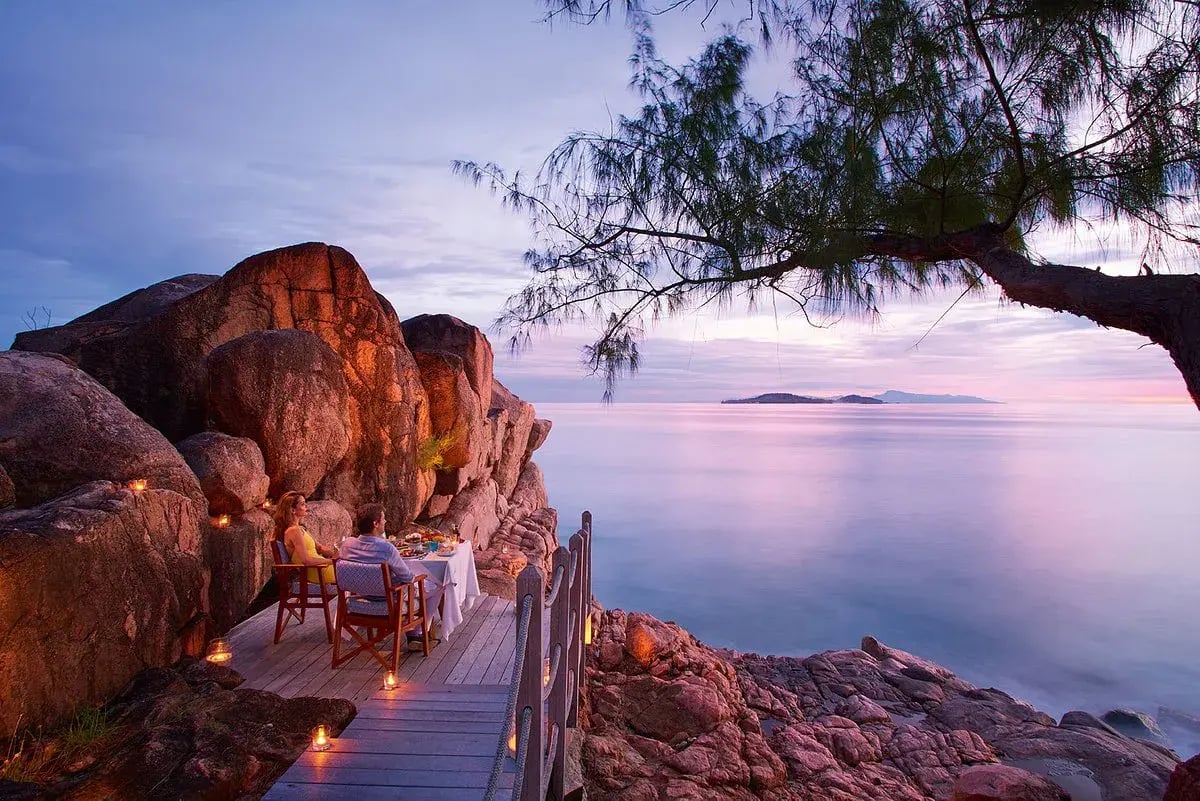 constance lemuria praslin seychellen port launay dinner meerblick exklusiv luxurios familienfreundlich