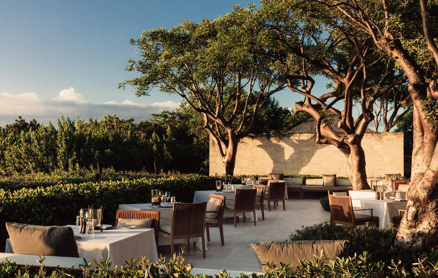 Amanyara dining Terrasse