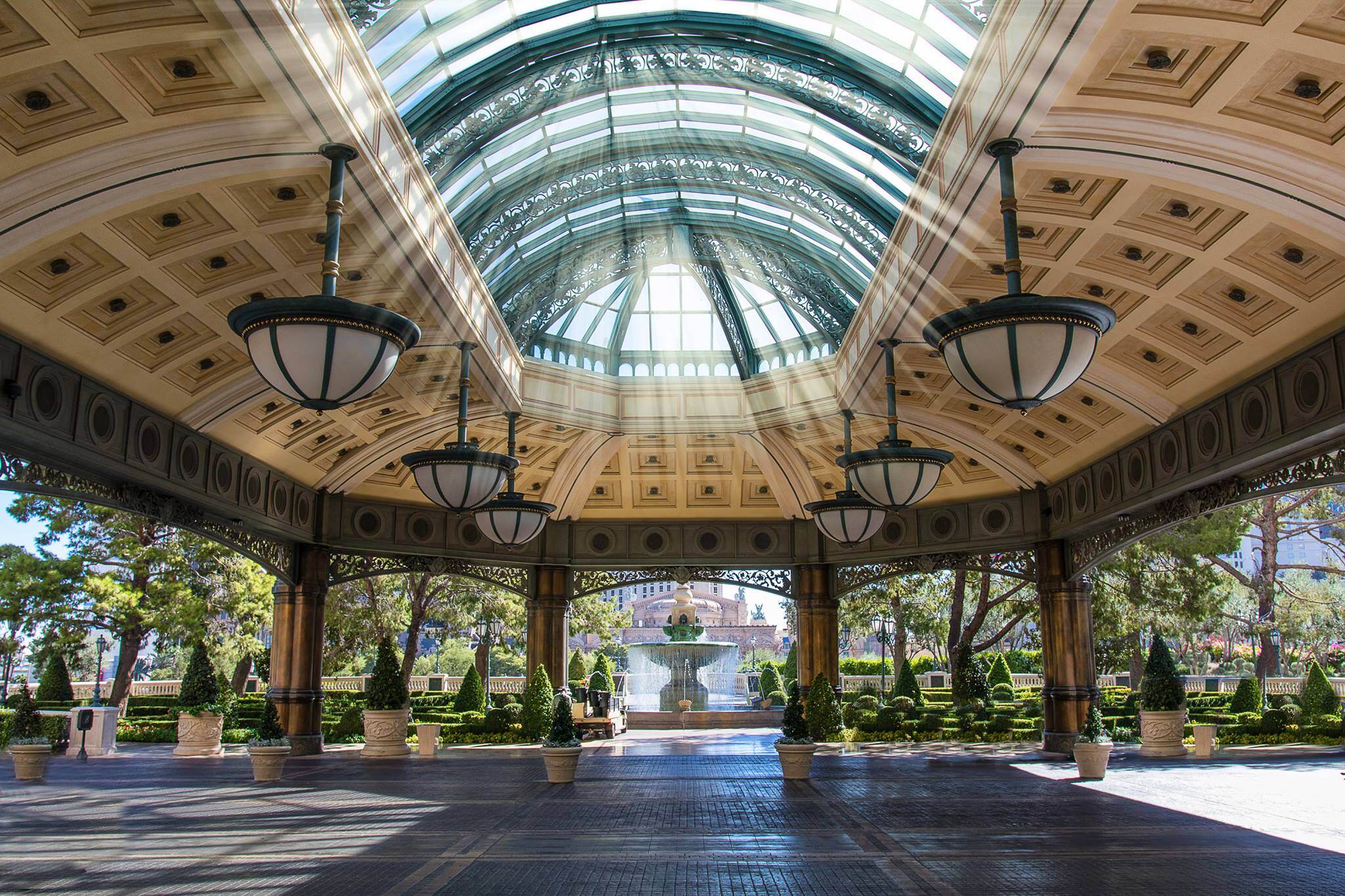 Bellagio Las Vegas Kuppeldach vor Brunnen