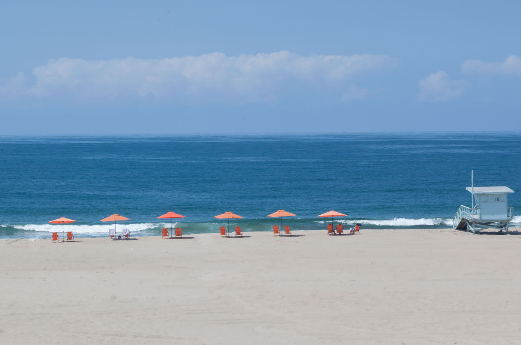 Shutters on the beach umbrellas