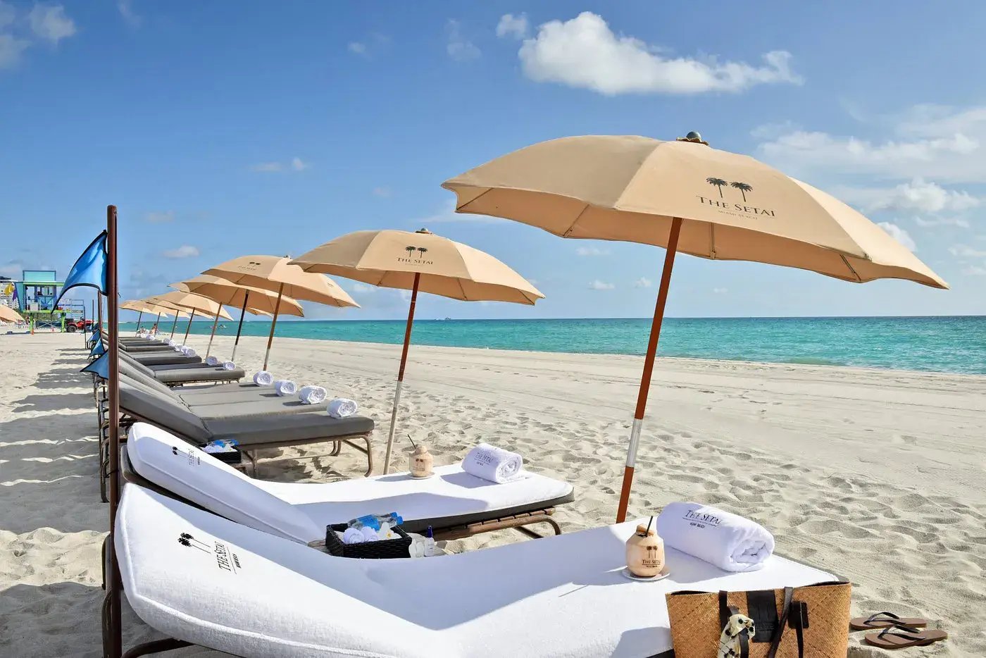 the setai miami beach strand meer sonnenliegen