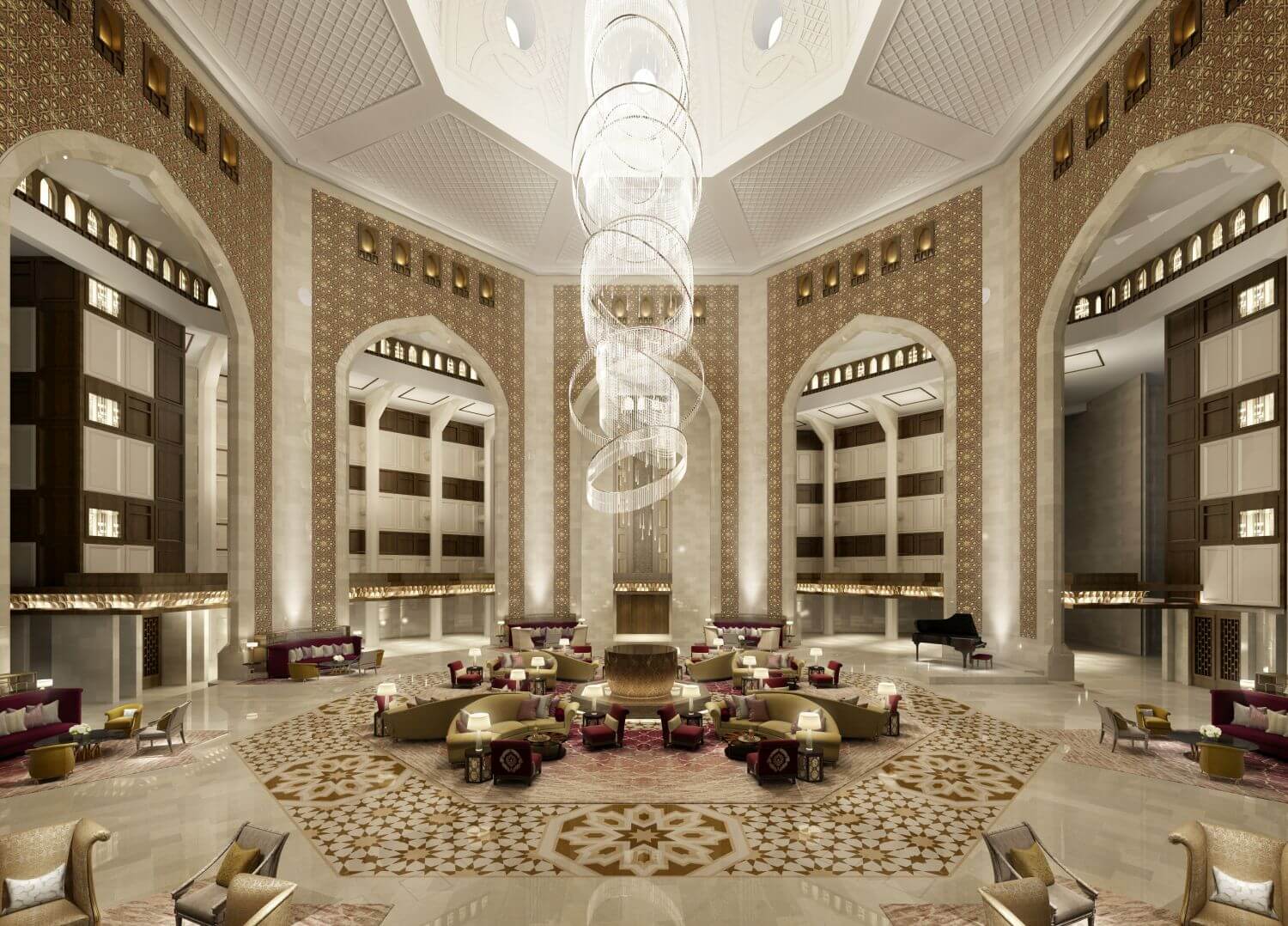 Al Bustan Palace InteriorFamilienluxusreisen TheFamilyProject