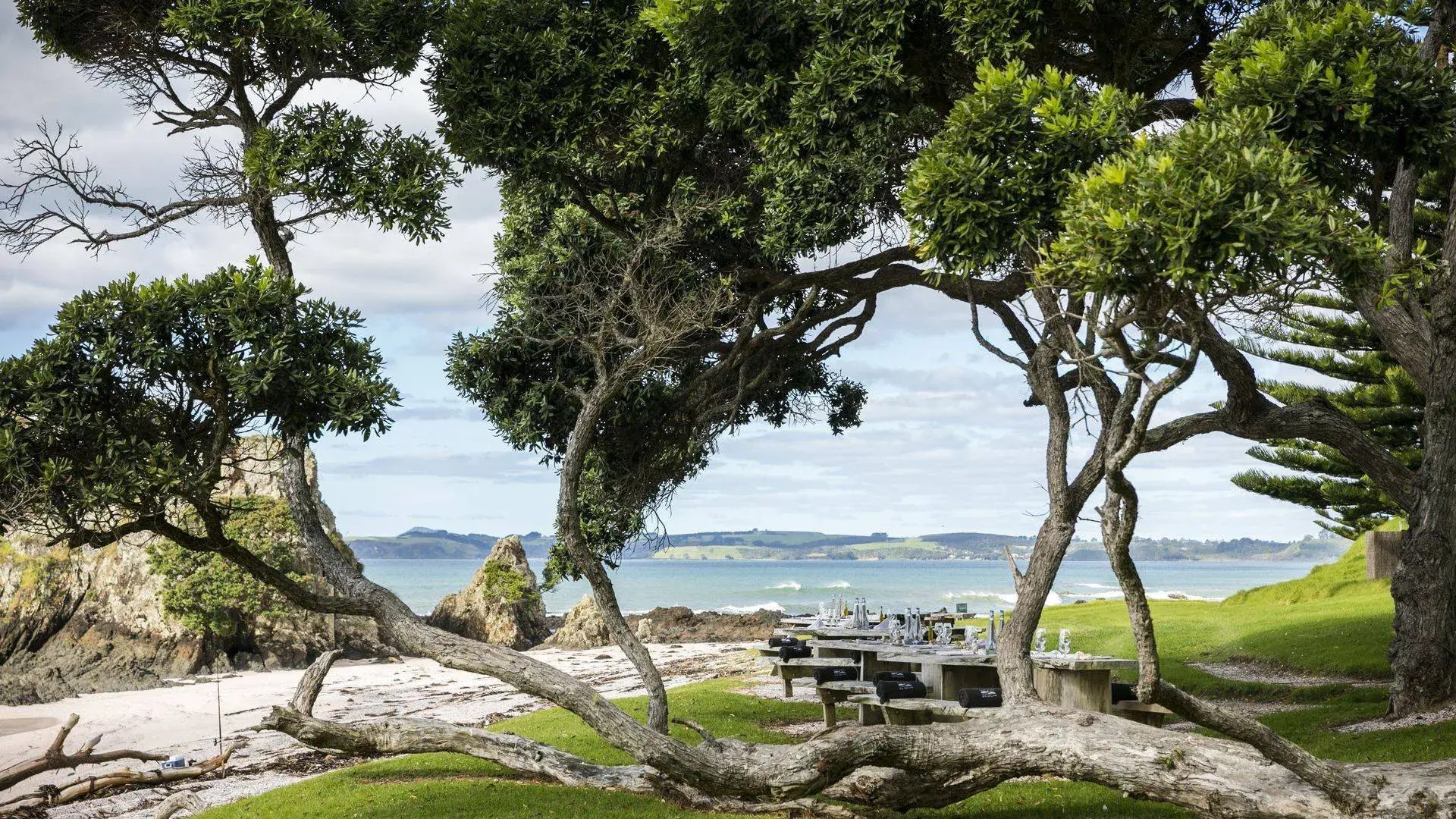 the lodge at kauri cliffs northland neuseeland sudpazifik abendessen luxus urlaub kinder the family project