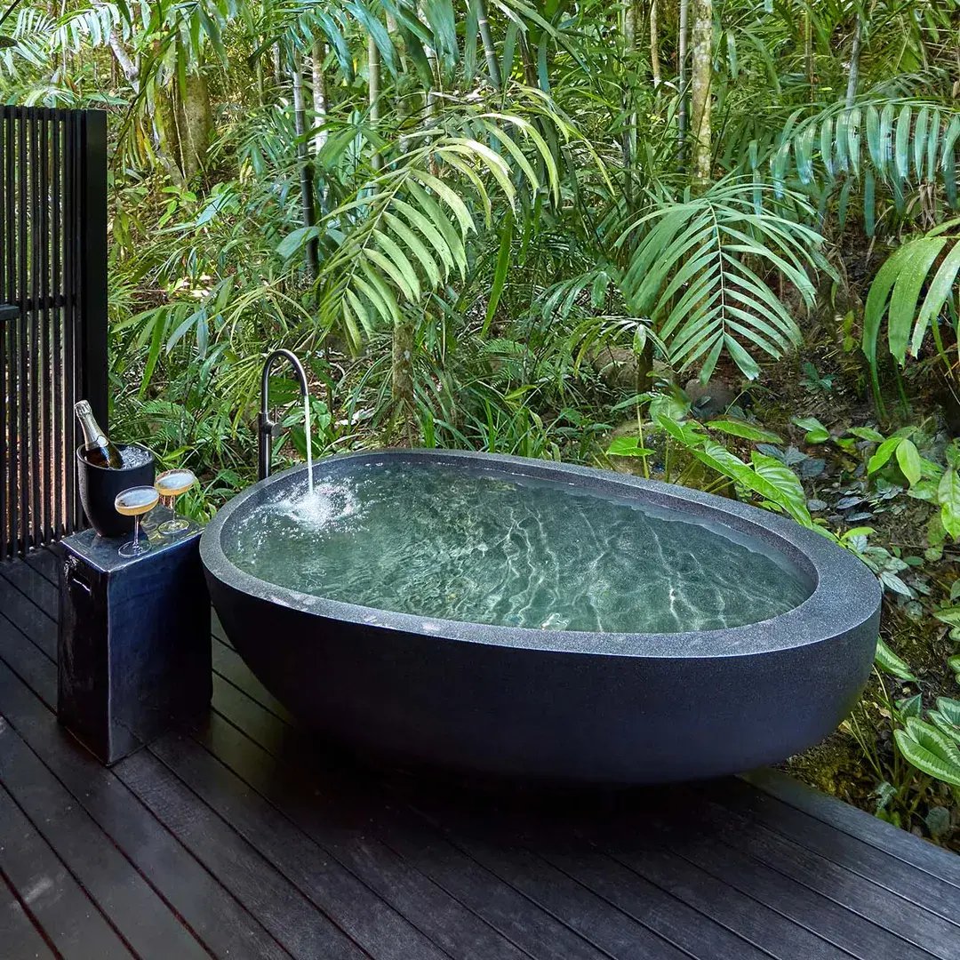 silky oaks lodge daintree rainforest regendwald australien sudpazifik badewanne natur exklusiv luxus urlaub kinder the family project