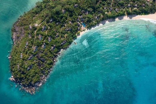 anantara maia seychelles Luxushotel von oben